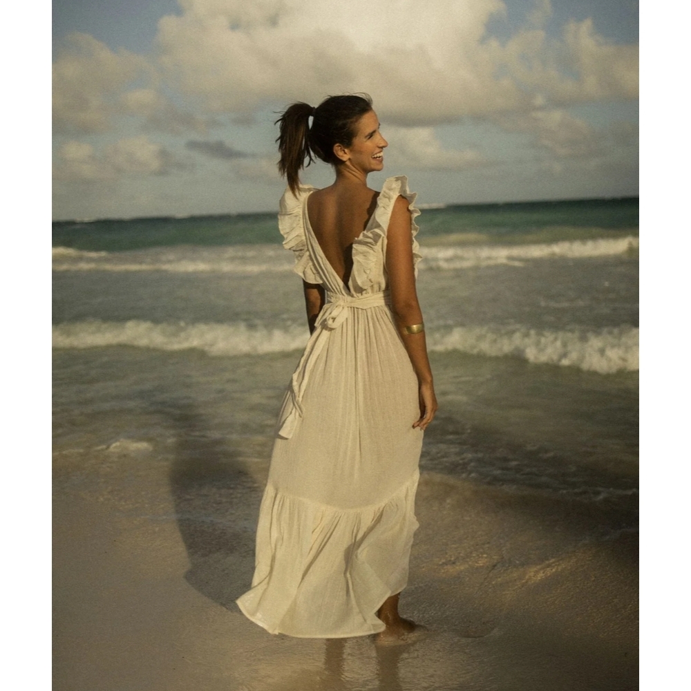 Wanderlust Black Ruffle Maxi Dress - Picture 6 of 12